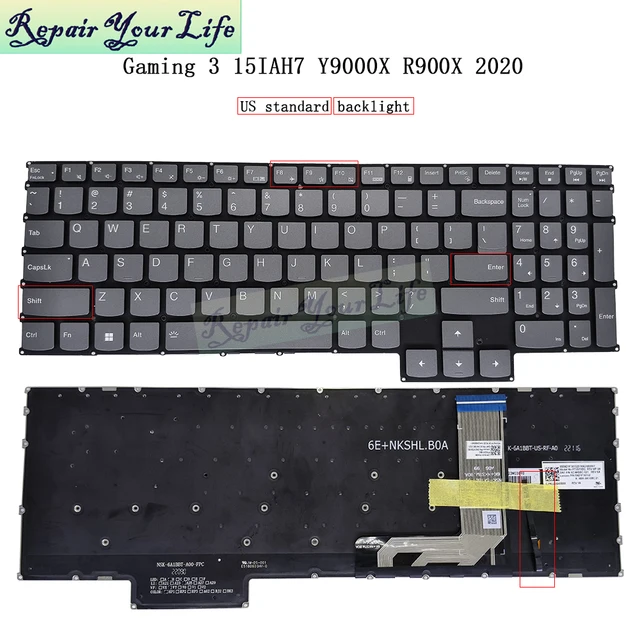 Lenovo用バックライト付きキーボード,RGBバックライト付きキーボード 