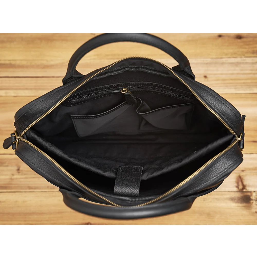 ZRCX Genuine Leather Business Men's Briefcase  Original Casual Handbag Men'S Shoulder Bag High Quality For 14 Inch Laptop Bag 5