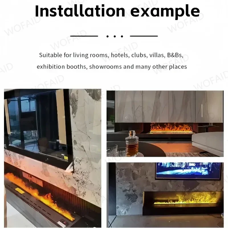 Smart Home 3D Atomized Electric Colorful Flame Fireplace TV Stand With Intelligent APP Control Indoor Room Decoration Fireplace electric fireplace
