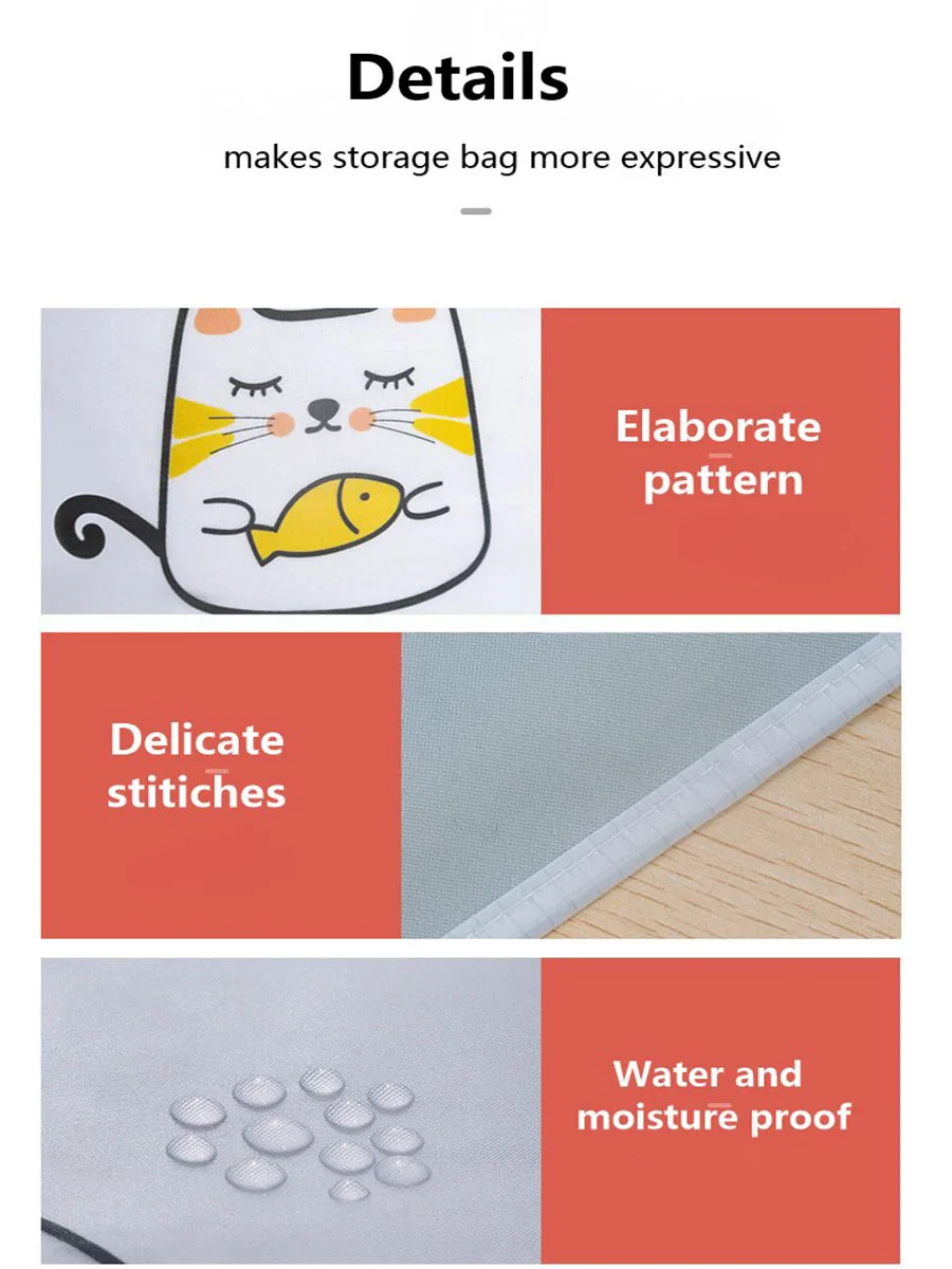 Large Capacity Clothes Storage Bag Travel Portable Organizer Blanket Toy Container Quilt Pillow Organizer Bedding Storage 4