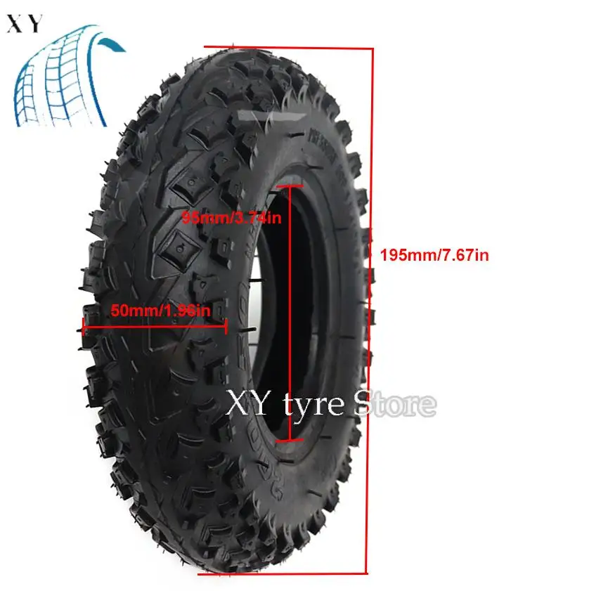 Scooter, monociclo elettrico con pneumatici interni ed esterni 200 X 50 8', adatti per scooter elettrici, biciclette 200x50 - immagine 3