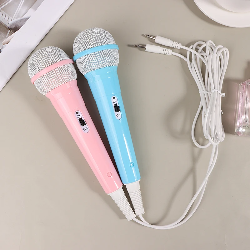 3.5mm 잭 유선 마이크 경량 노래 기계 가정용 어린이 뮤지컬 장난감 간편한 사용 배터리 없음 휴대용 핸드헬드 마이크