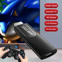 K8 Game Stick 64G 4K HD Console de jeu vidéo 40 + simulateurs double contrôleur sans fil 2.4G Console rétro 10000 jeux pour enfants cadeau 2