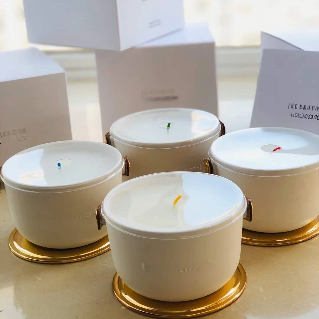 

L'Air Du Jardin Scented Candles Senior Fragrance Candle 220g Lle Blanche Ceramics Jar Aromatherapy Candle Home Decoration Gifts
