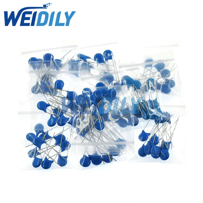 180PCS High Voltage Ceramic Capacitors Assortment Assorted Kit 18 ValuesX10pcs 1KV 2KV 3KV 22pf~22nf Capacitance Kit New