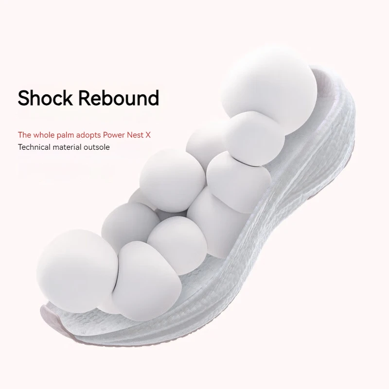 Xtep 여성용 운동화, 충격 흡수 스포츠 신발, 두꺼운 밑창 지지대, 통기성 소프트 스니커즈, 2024 여름 876218110010