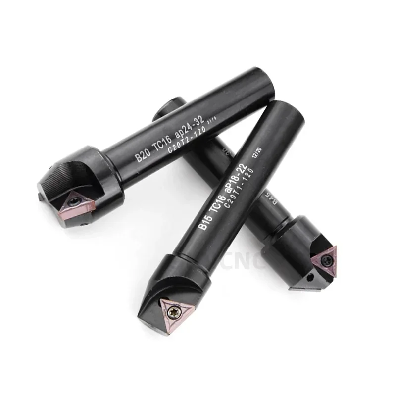 RIGTIP Chamfering cutter Countersink Bar Indexable Chamfer Milling Cutter Tool Holder 30 45 60 Degree TC AP C20 C16