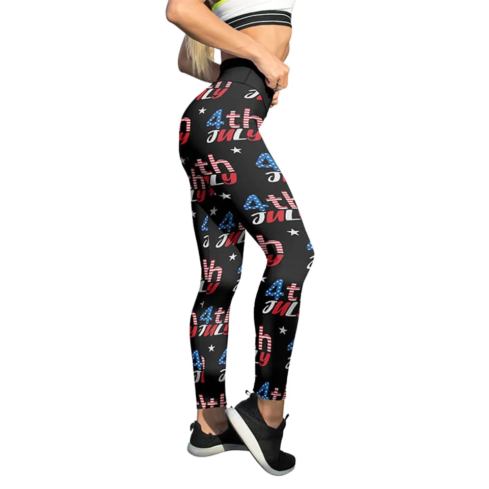 Patriotic American Flag Leggings for Women