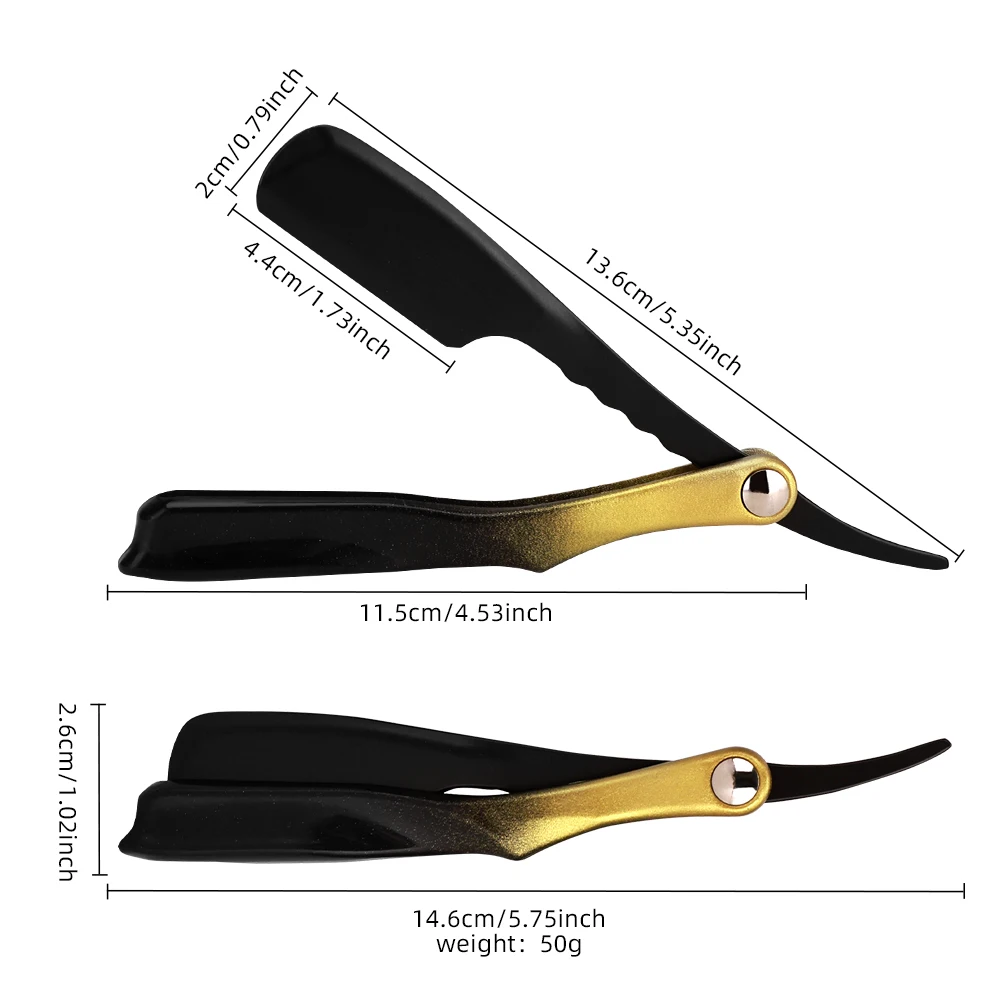Rasoio Manuale con Testina Magnetica, Regolabarba, Epilatore Facciale, Kit Professionale per Barbiere, Durevole per Rasatura con Lame a Piuma - immagine 6