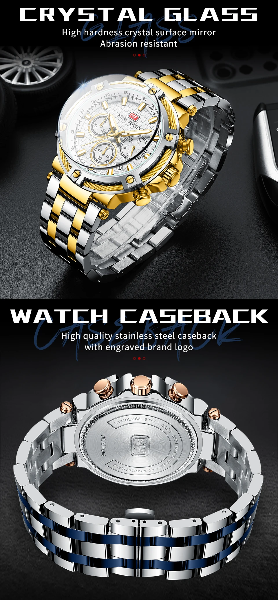 MINI FOCUS Quarzuhr für Herren, wasserdicht_voghion.com