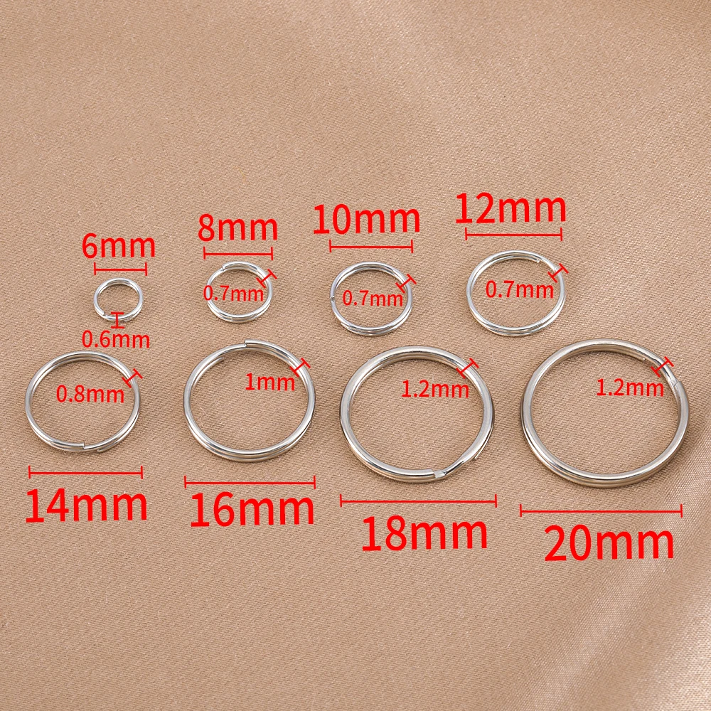 50 Stück Metall-Schlüsselanhänger, DIY-Zubehör, Anhänger, Rucksack-Schmuckherstellung, Verbinder – Detail 7