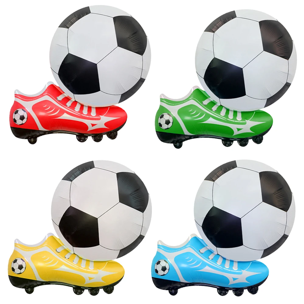 Vibrant Soccer Themed Foil Balloon