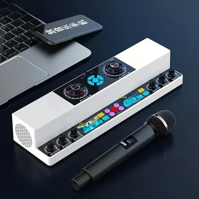 Y6 Live Singing Sound Card Audio English Version All-in-One Indoor Outdoor Square Dance Karaoke Wireless Bluetooth Speaker
