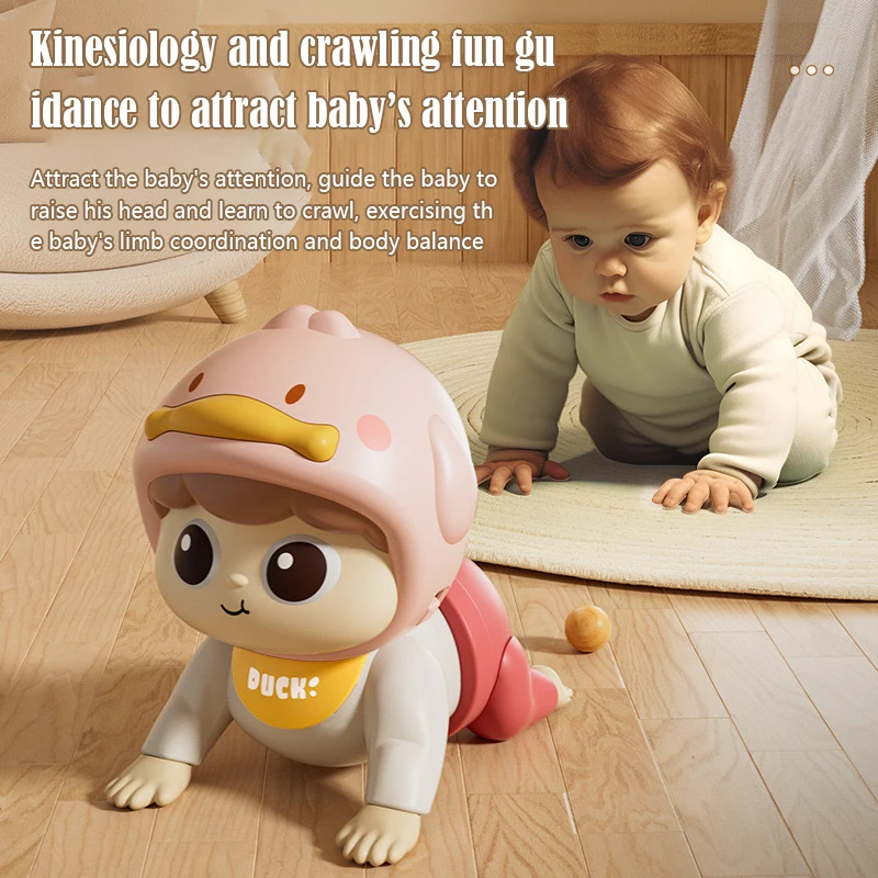 Baby Crawling Toys with Sound Electric Baby Doll Toy for Toddler Learn To Climb Educational Toddler Moving Toy 0-6-12Months Gift 2
