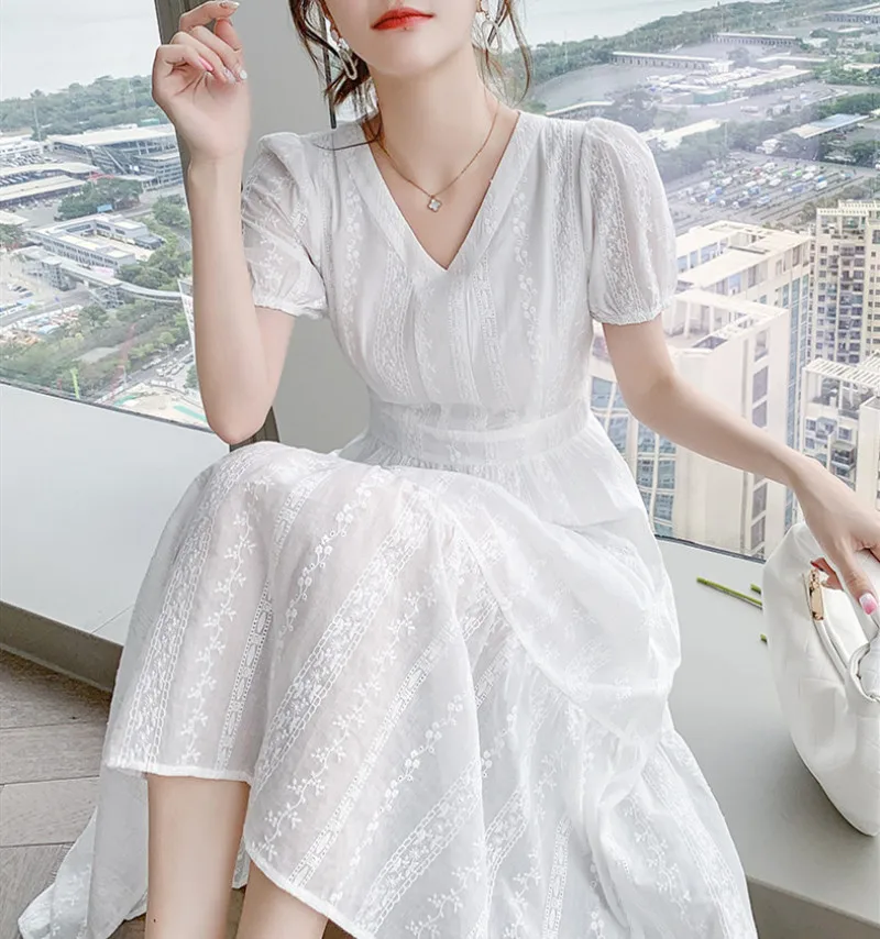 New Pretty French-style Summer Women's Long Dress main image 1