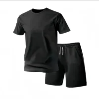 Ensemble de vêtements de sport pour homme en deux pièces, t-shirt à manches courtes et pantalon, vêtements de sport pour la course à pied et la remise en forme, été 2026, grande réduction 5