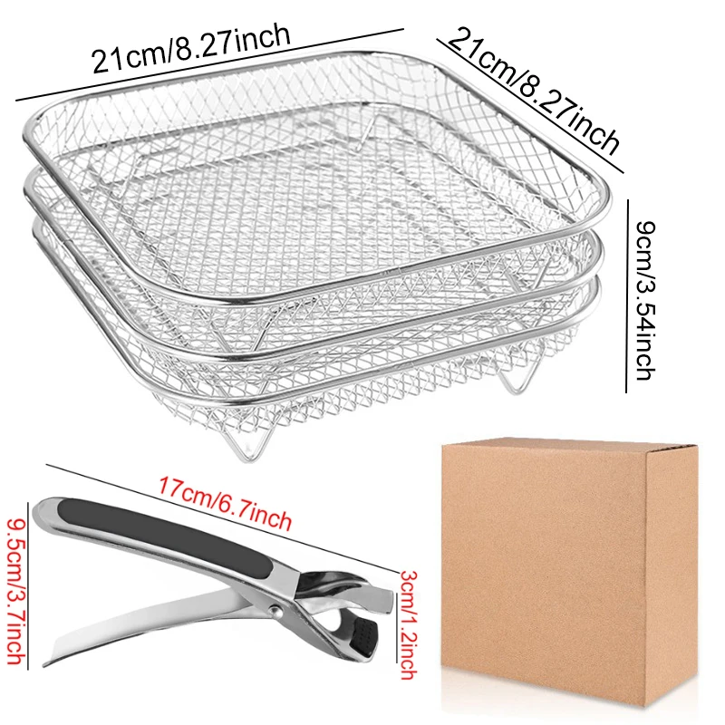 Enhanced Universal Air Fryer Baking and Grilling Racks