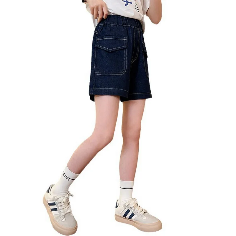 여아용 데님 반바지, 십대 바지, 여아 패션 반바지, 공주 어린이 바지, 짧은 포켓 청바지, 여아 옷, 여름