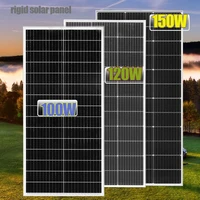 Panneau solaire rigide BOGUANG, cellule solaire en verre, puissance 100W | 120W | Chargeur 150W pour batterie 12V, maison, voiture, camping-car, yachts, voiturettes de golf, etc. 1