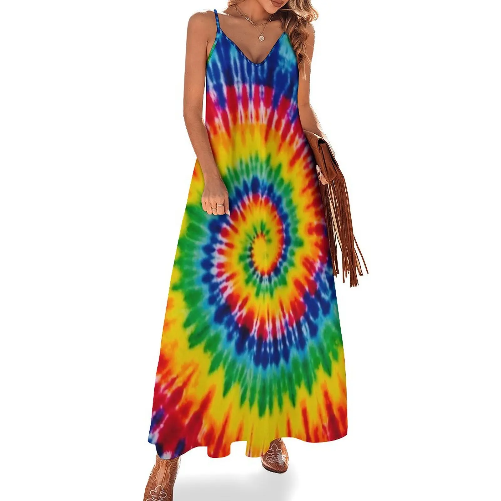 

Tie Dye Sleeveless Dress women's evening dress 2024 summer dress woman 2024 trendy
