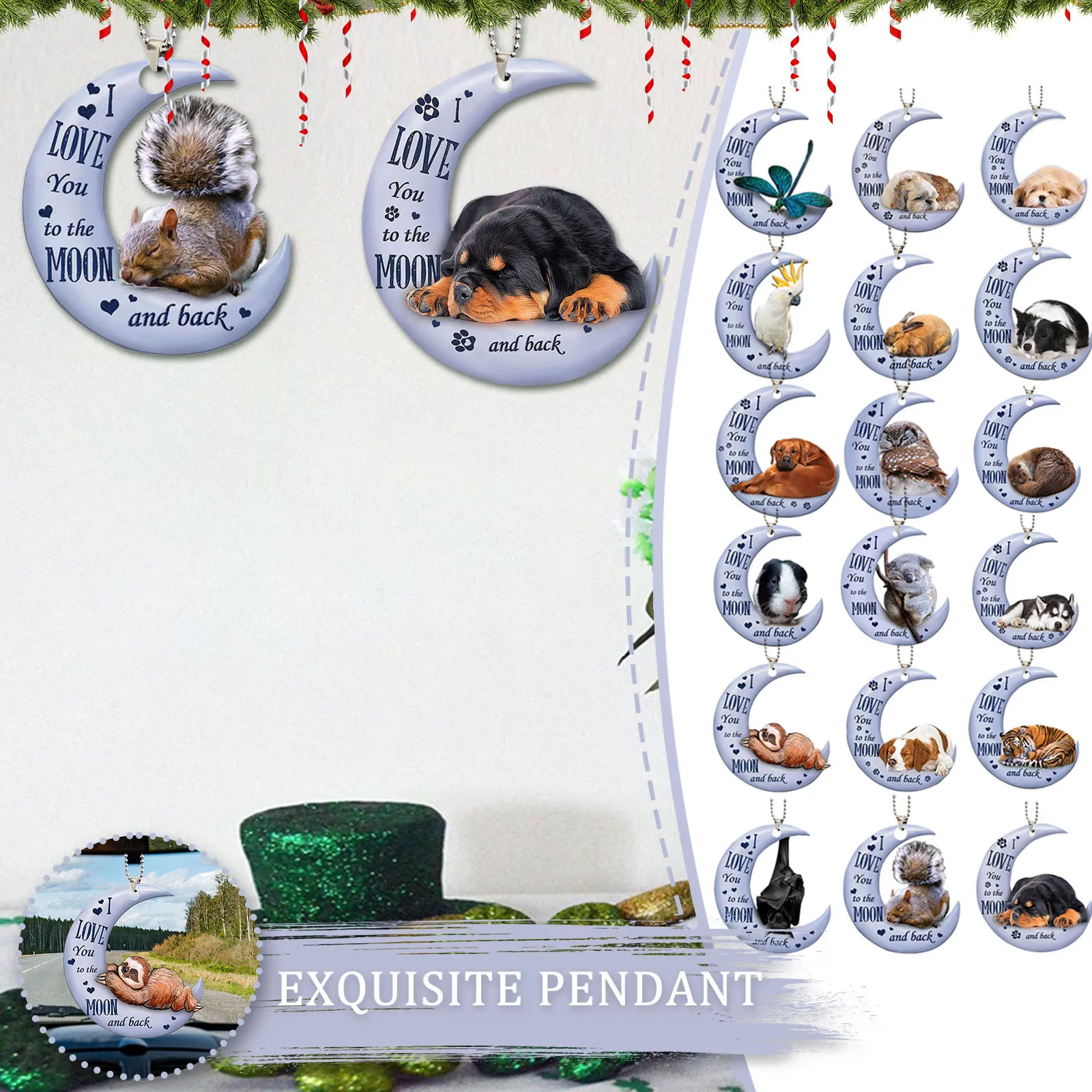 

Акриловое подвесное украшение для дома и автомобиля, яркий подарок для детей, роскошный детализированный кулон для украшения сада, уличная Настенная Декорация