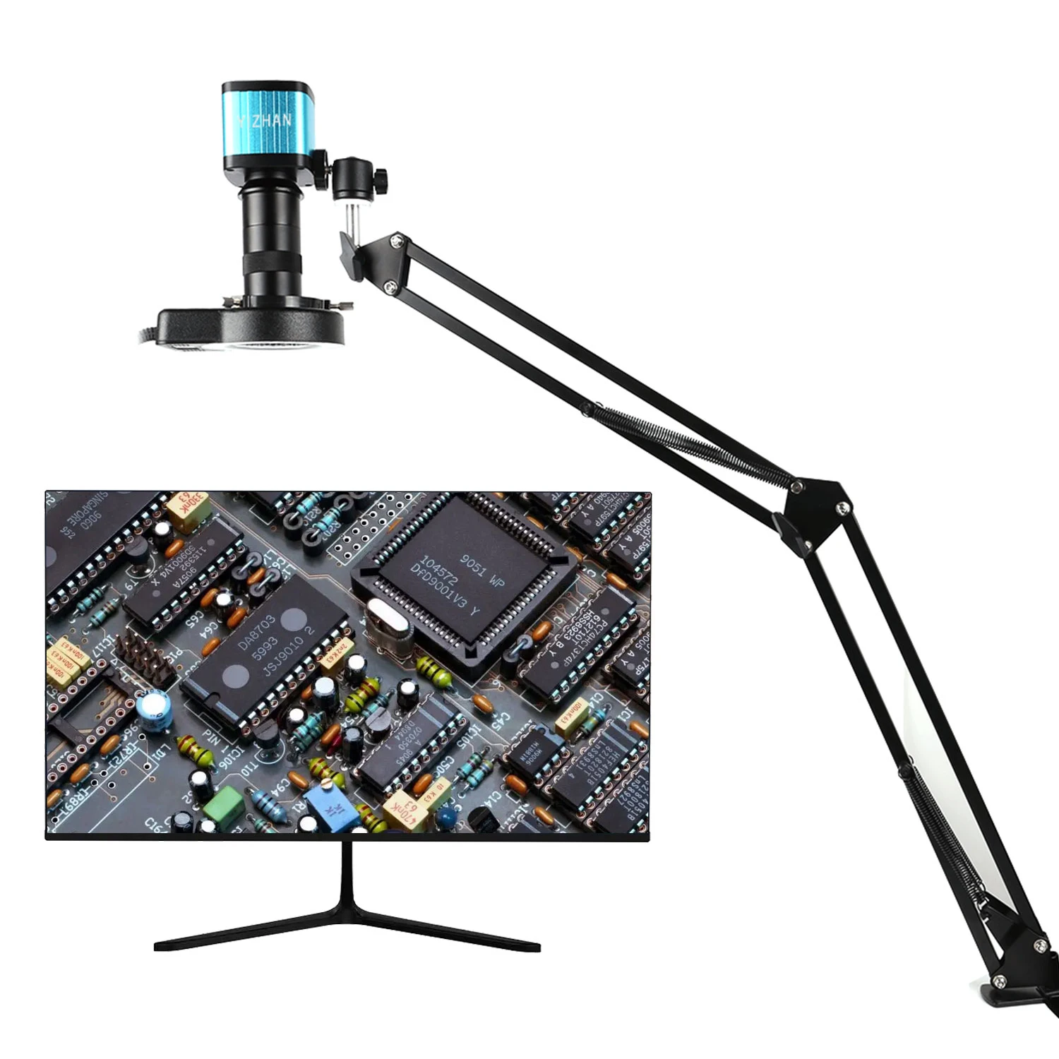 Electronics Microscope For Soldering  VGA/USB HDMI Microscope Camera 1080P 48/38/13MP 130X Zoom Lens LED Light Stand Cell Repair