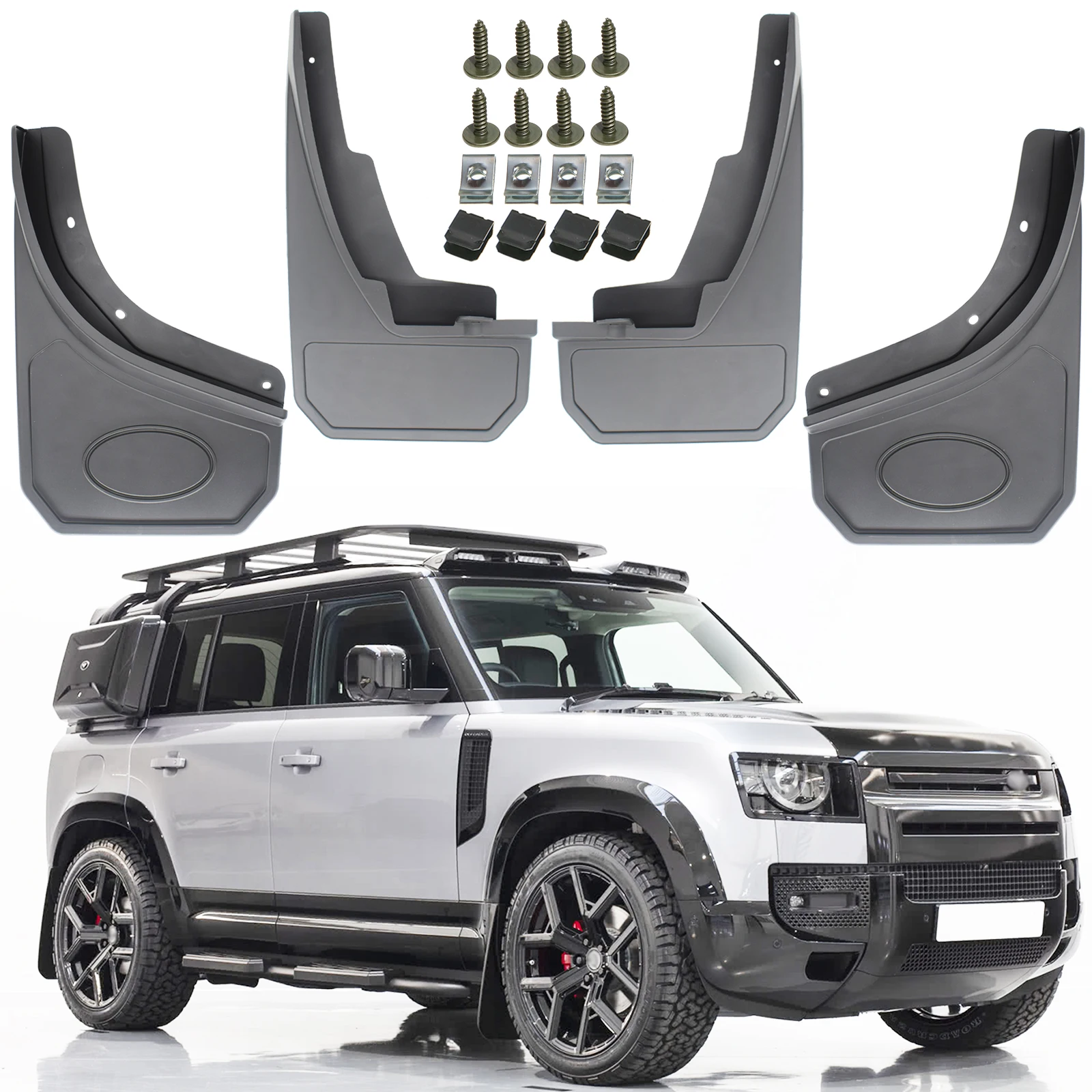 BRITPART LR055323 Mudflaps Front Mud Flap Fits Land Rover Defender 2007-On | UK