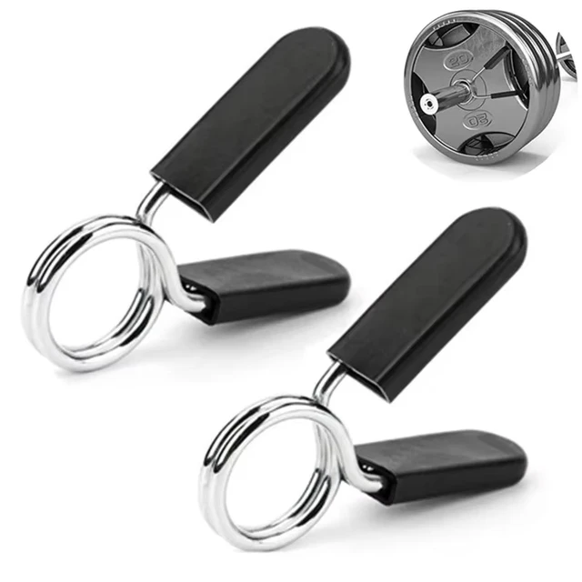 1 Piece 25/28/30 mm Barbell Clamp Spring Collar Clips Gym Weight Dumbbell Lock Standard Lifting Kit Barbell Lock 4