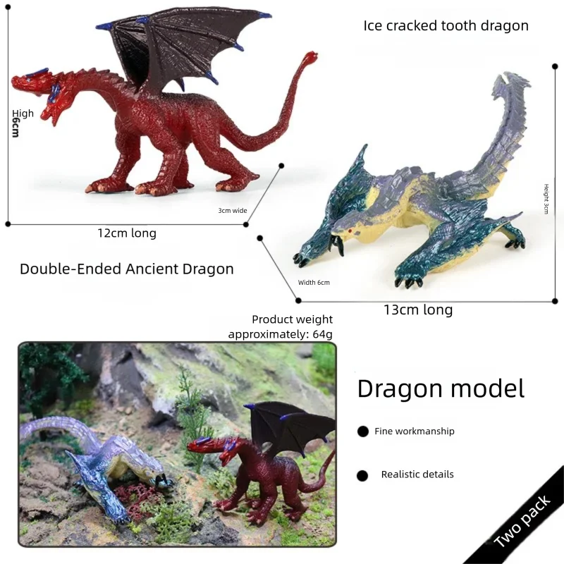 Oenux Mythical Creatures Ice & Sea Dragon Action Figures - Realistic Collectible Toys
