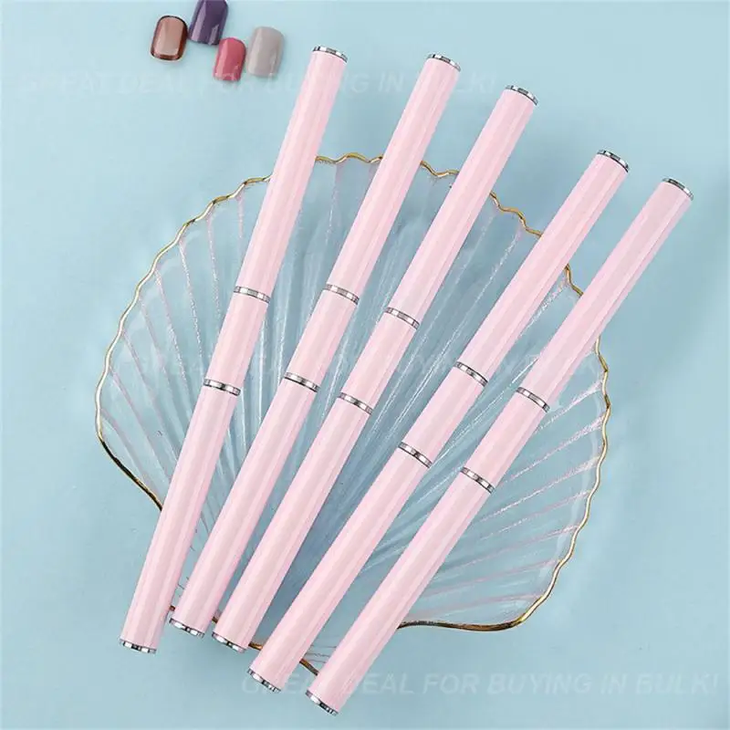 

Двусторонняя кисть для дизайна ногтей, искусственная нейлоновая шерстяная фототерапия, ручка, профессиональные инструменты для маникюра