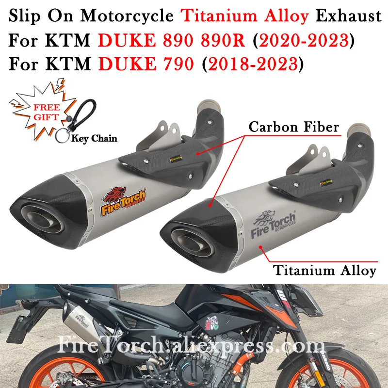 

Slip On For KTM DUKE 790 890 890R KTM790 DUKE 2018 - 2021 2022 2023 Motorcycle Exhaust GP Escape Moto Modify Middle Link Pipe