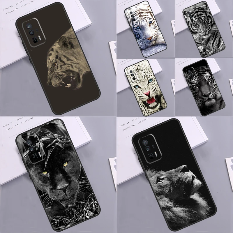 Custodia Animal Lion Tiger Per Xiaomi Poco F5 X5 X3 Pro M6 M5 M5S F3 F4 X4 Gt 12X 12T 11T Pro 12 13 Lite Coque