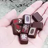 Small Mahjong Set Portable Mahjong Board Games For Adults Traditional Chinese Mahjong Tiles Outdoor Dormitory Travel Game 4
