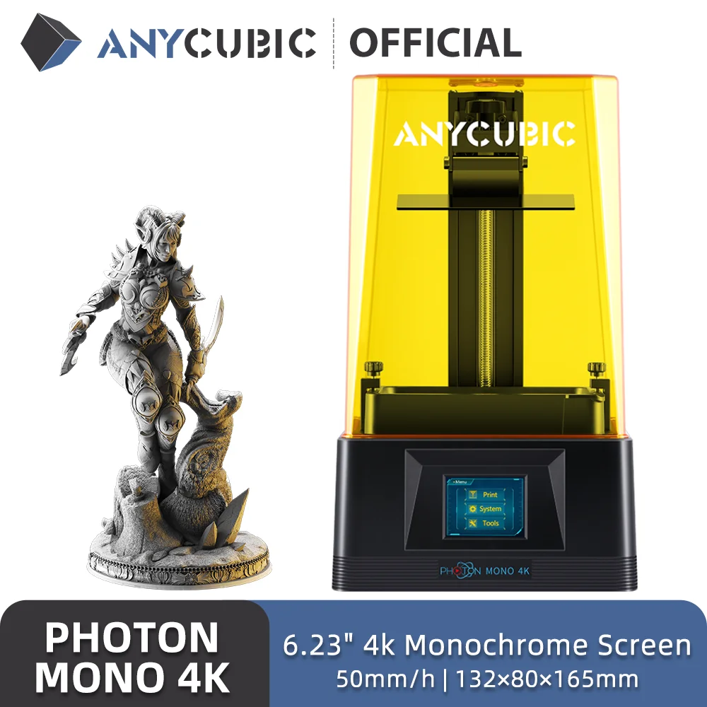ANYCUBIC Anycubic Photon Mono 4K LCD Resina Stampante 3D UV Light Cure Resin Fast Speed 