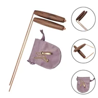 Pure Copper Detector Rod Metal Detecting Sticks Dowsticks Finding For Treasure Hunting Divination Water Rods Tools 11.4x4.7 Inch 1