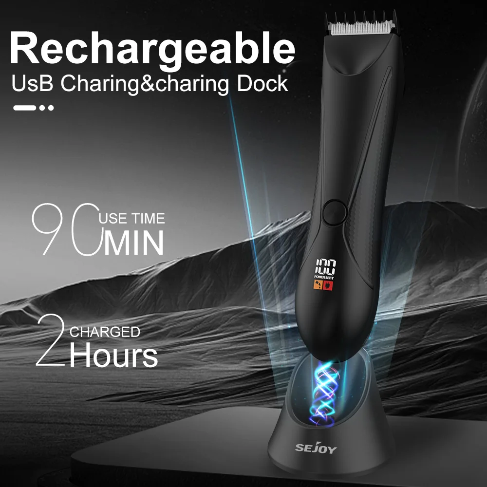 SEJOY Electric Hair Clipper Hair Trimmer For Men Facial Beard Body Grooming Kits  Rechargeable 3