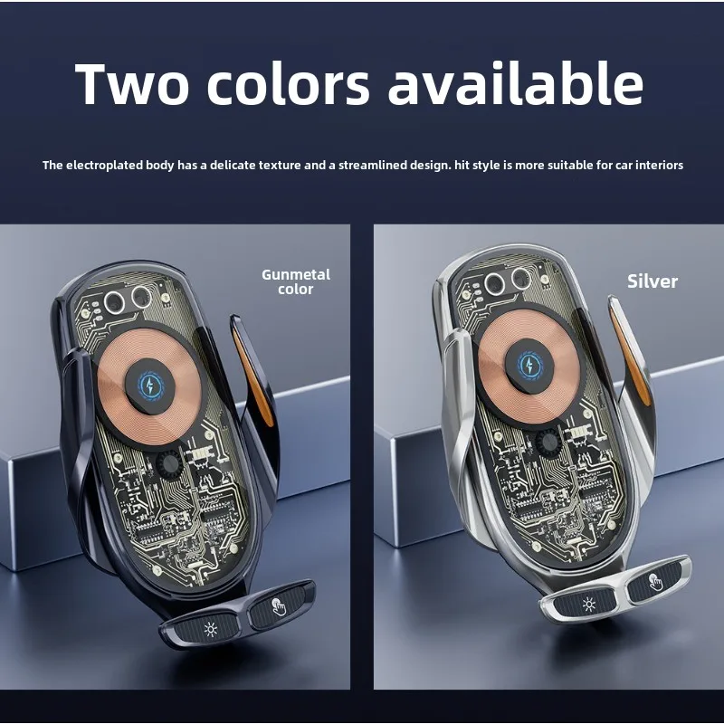 New 66W Wireless Super Fast Charging Car Charger Transparent Multi functional Smartphone Stand