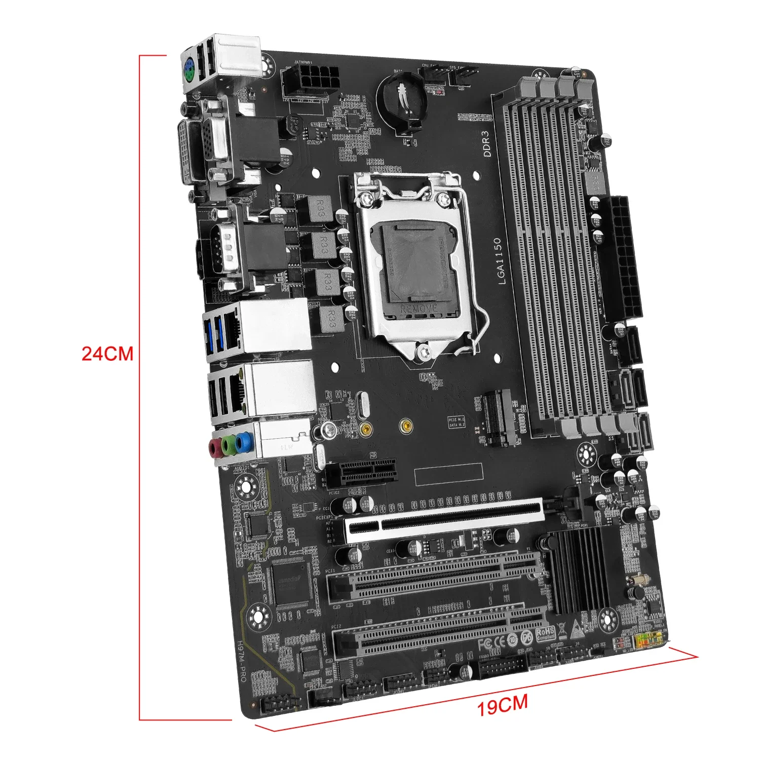 MACHINIST H97 Motherboard Support LGA 1150 CPU USB3.0 NVME/NGFF M.2 SSD 4*RAM Slot DDR3 RAM Desktop Memory H97M-PRO M-ATX