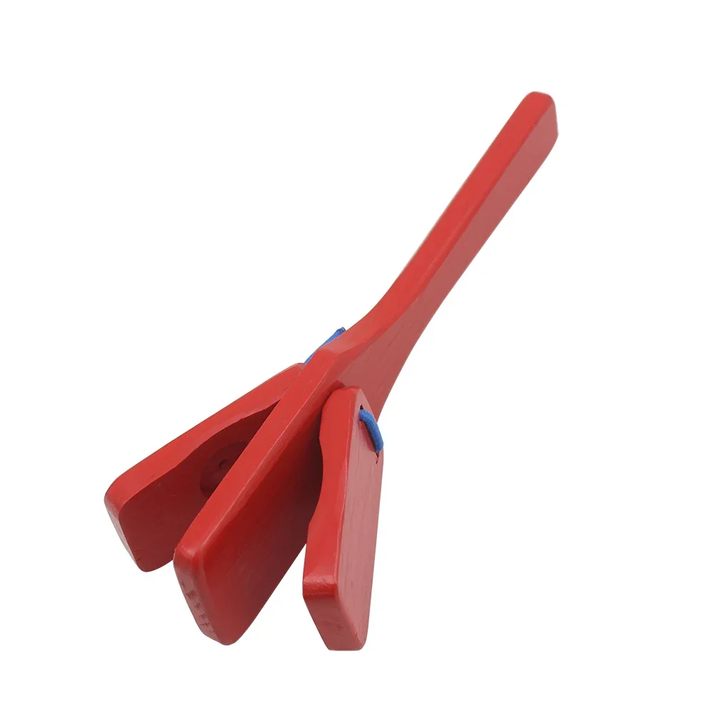 Orff Hand-Rocking Wooden Rattle Board Solid Wood Red Percussion Instruments Children's Musical Enlightenment Children's Gifts