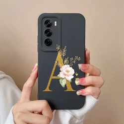 Sleek Liquid Protective Phone Case with A to Z Letter Design - Fashionable Shell Cover for OPPO Reno12 Pro 5G (TYB-A)