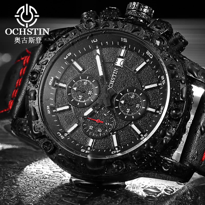 Ochstin 2024 New Leisure Fashion Navigator Series Original Multi functional Movement Waterproof Watch Men's Quartz Watch