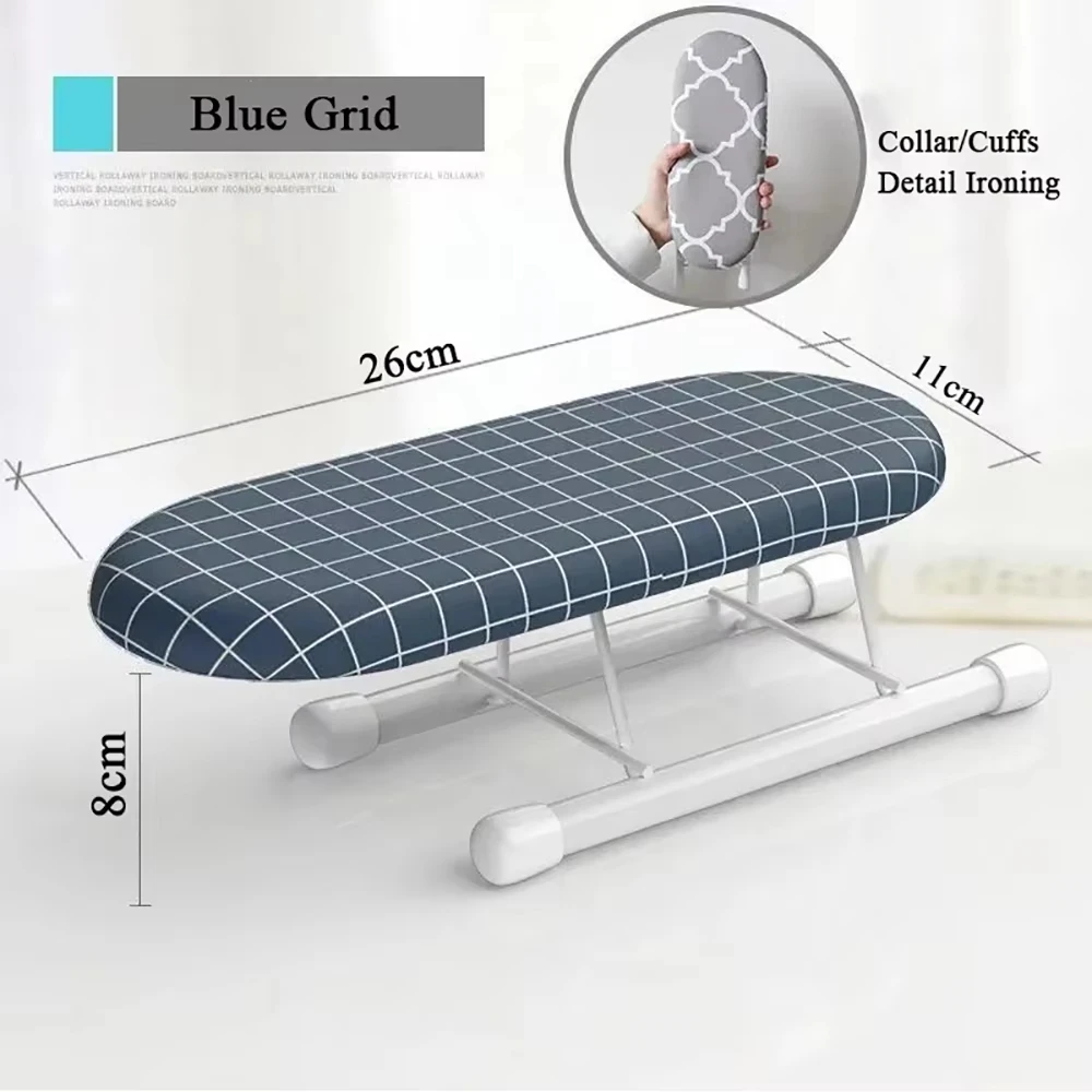 לוח גיהוץ נייד מיני עם שרוול אחד, לוח גיהוץ מתקפל לבית, מכסה לגיהוץ לבגדים לשולחן העבודה ﻿ סידור