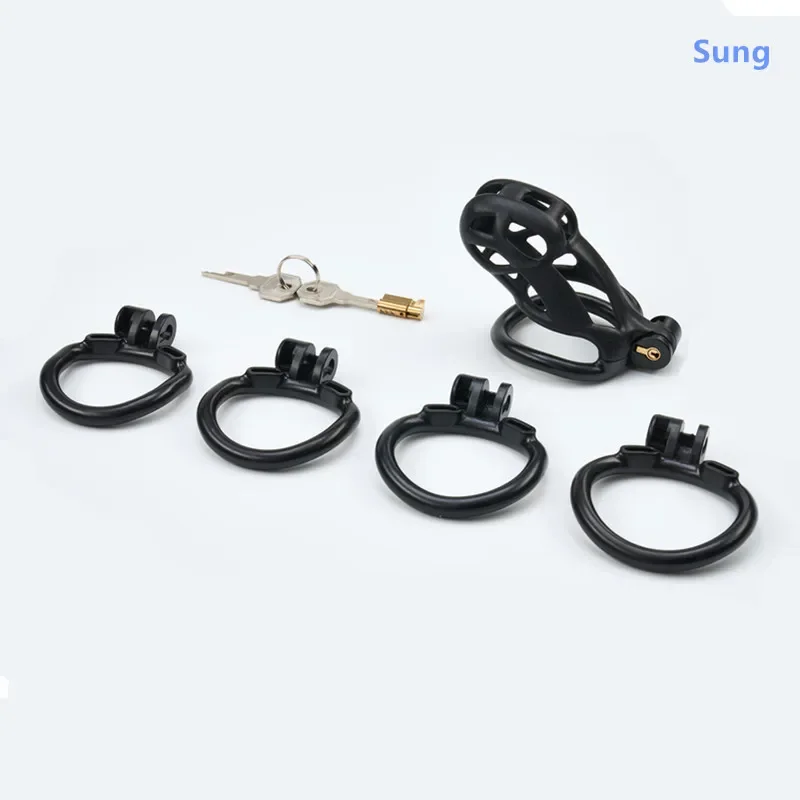 Men Multi Size Cobra Chasty Cage Black Breathable Sexy Toys for Men Sexual Abstinence Training SM Gay Chastity Lock Sex Toys