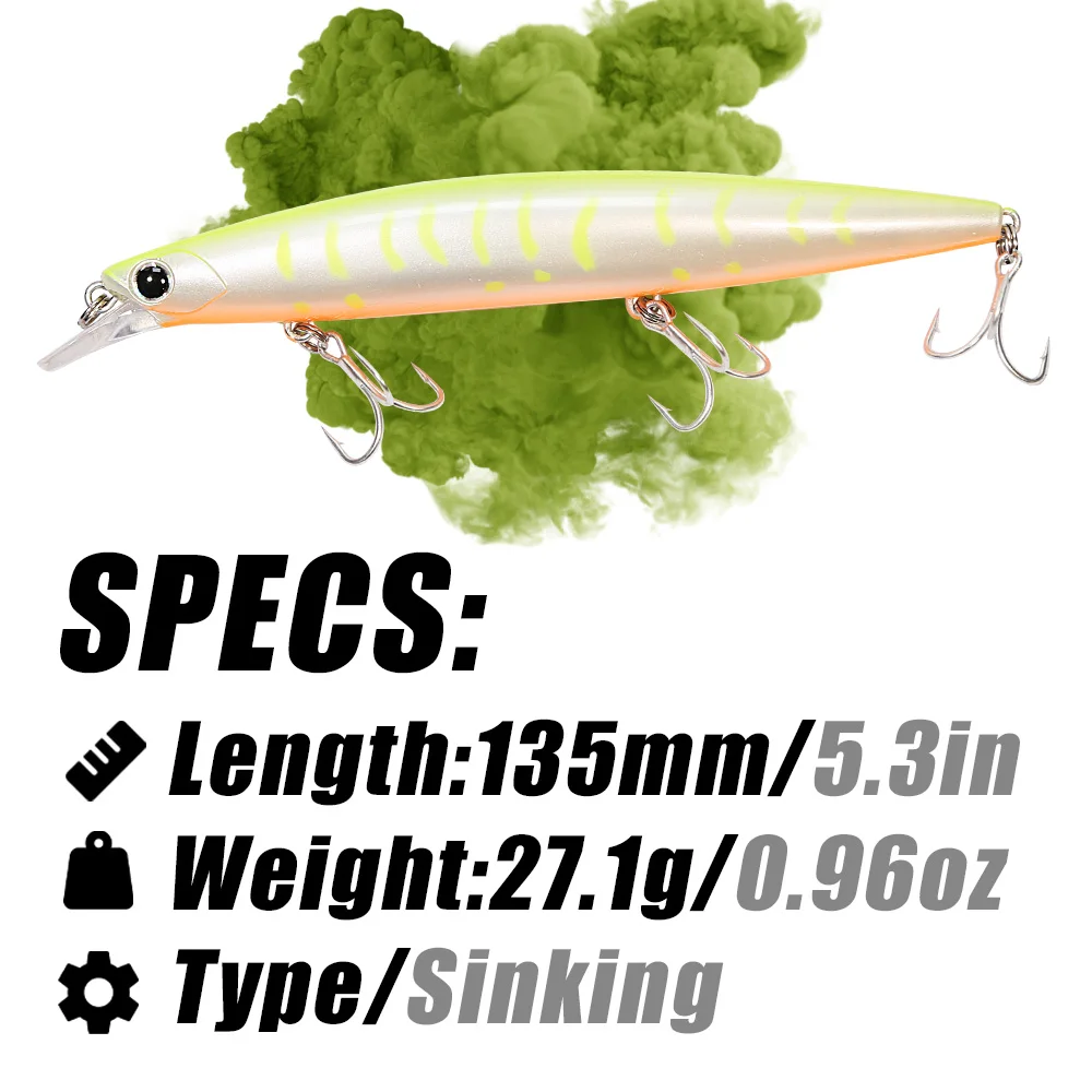 B&U 135mm 27.1g Ʈ  ĳ 135S ٴ幰 ŷ ̳ Ʈ   轺 ϵ ̳