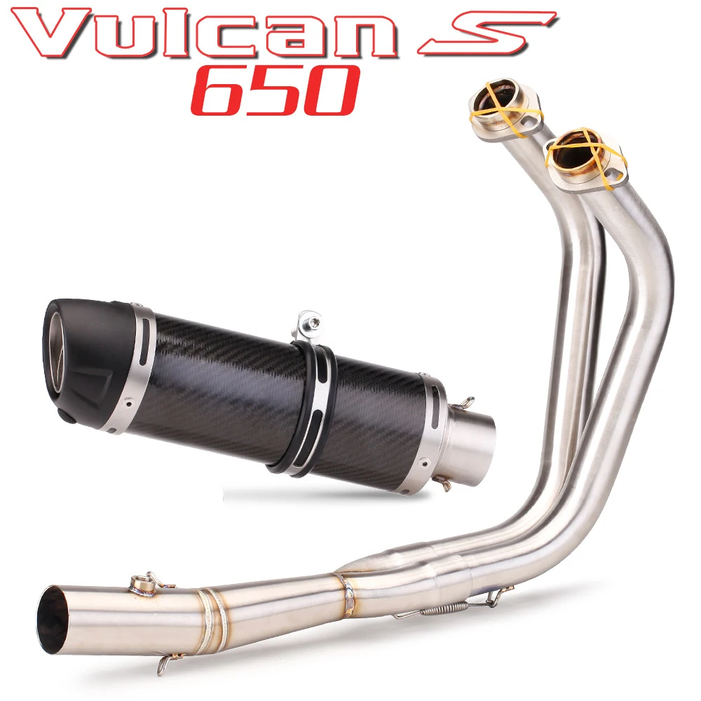 VULCAN S650 650s Motorcycle Exhaust Muffler For Kawasaki Vulcan S 650 Front Pipe Exhaust Full System - Image 6