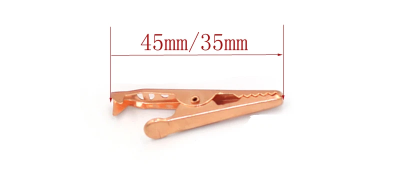 Description Picture 5 of item1pair Pure copper 45mm/35mm Alligator Clip crocodile electrical Clamp for multimeter Testing Probe Meter with Plastic Boot