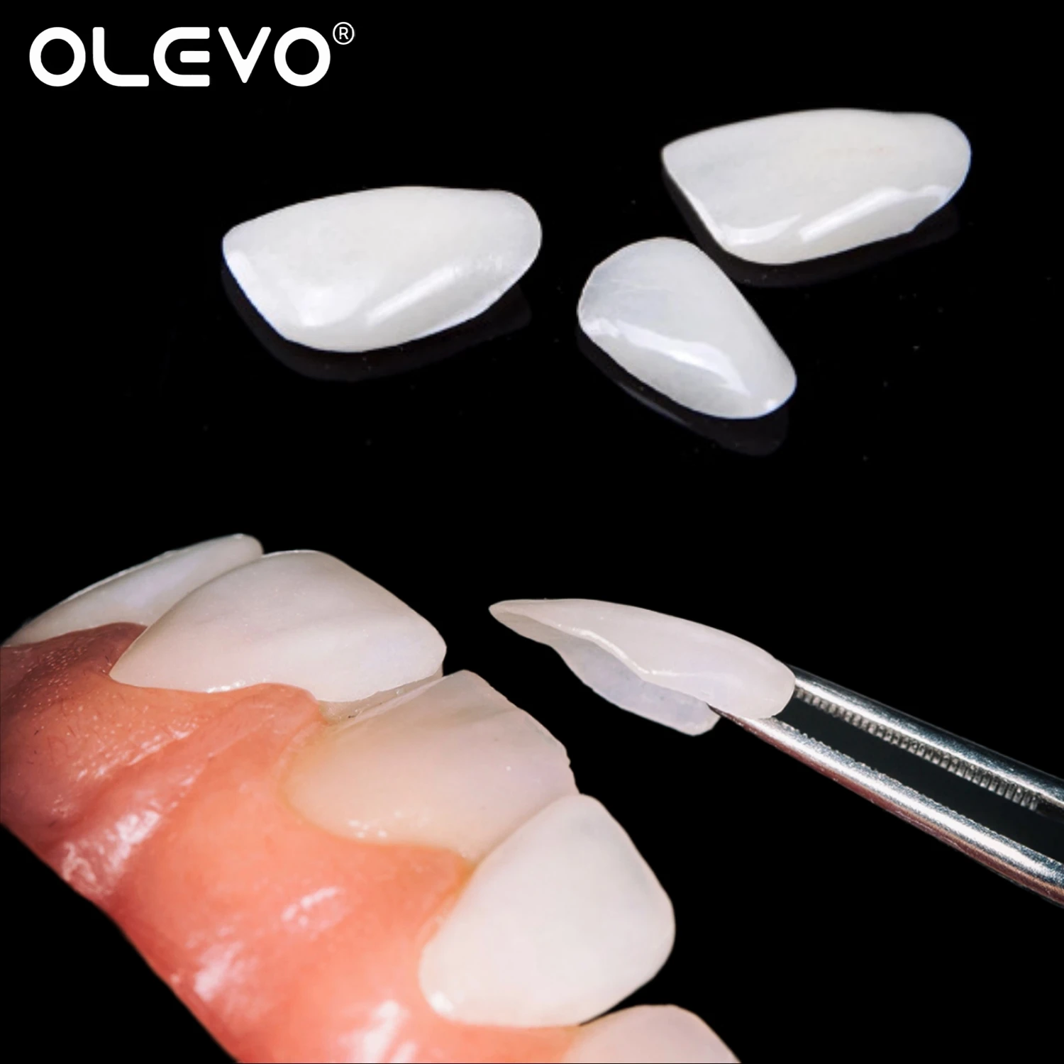 50Pcs Dental Temporary Crown Ultra-Thin Resin Teeth Veneers Whitening Porcelain Upper Anterior Tooth Repair Dentistry Oral Care