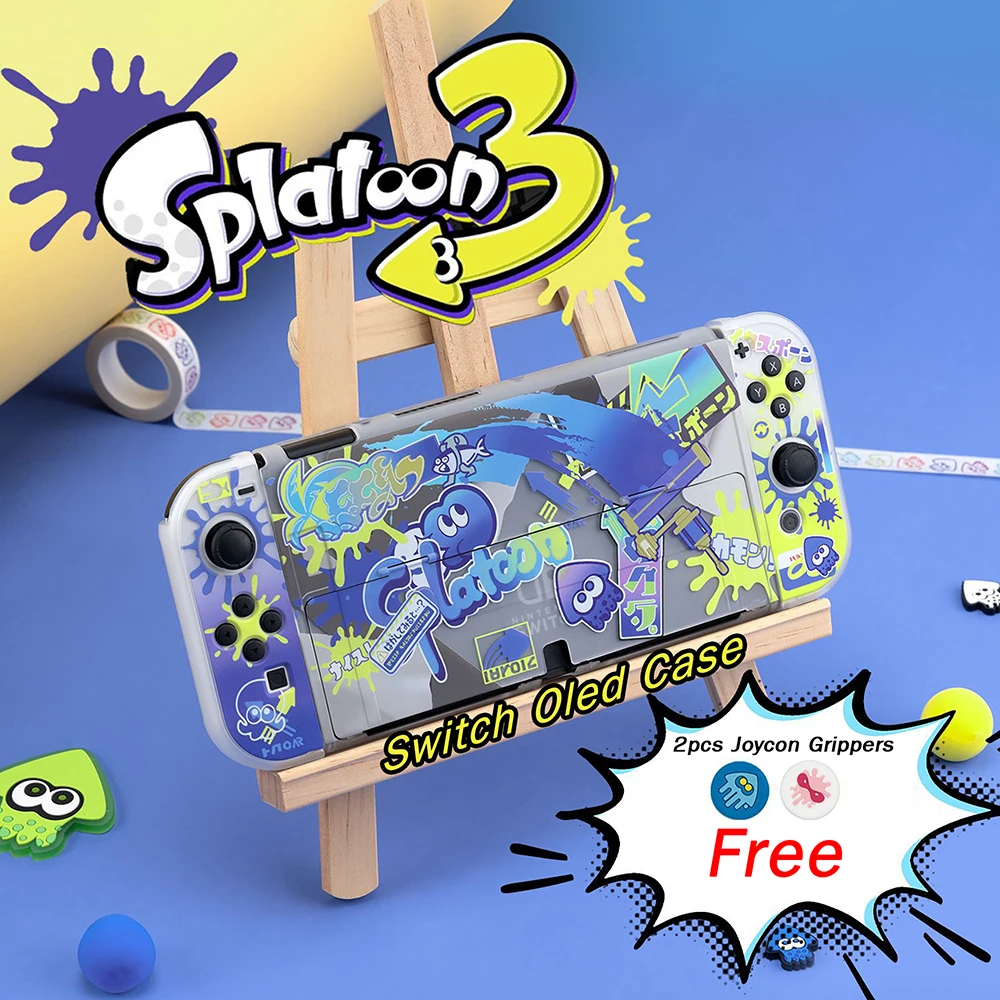 

Splatoon 3 Nintendo Switch Oled Case High Quality Switch Oled Shell Protective Shell For Joycon Shell Switch Accessories