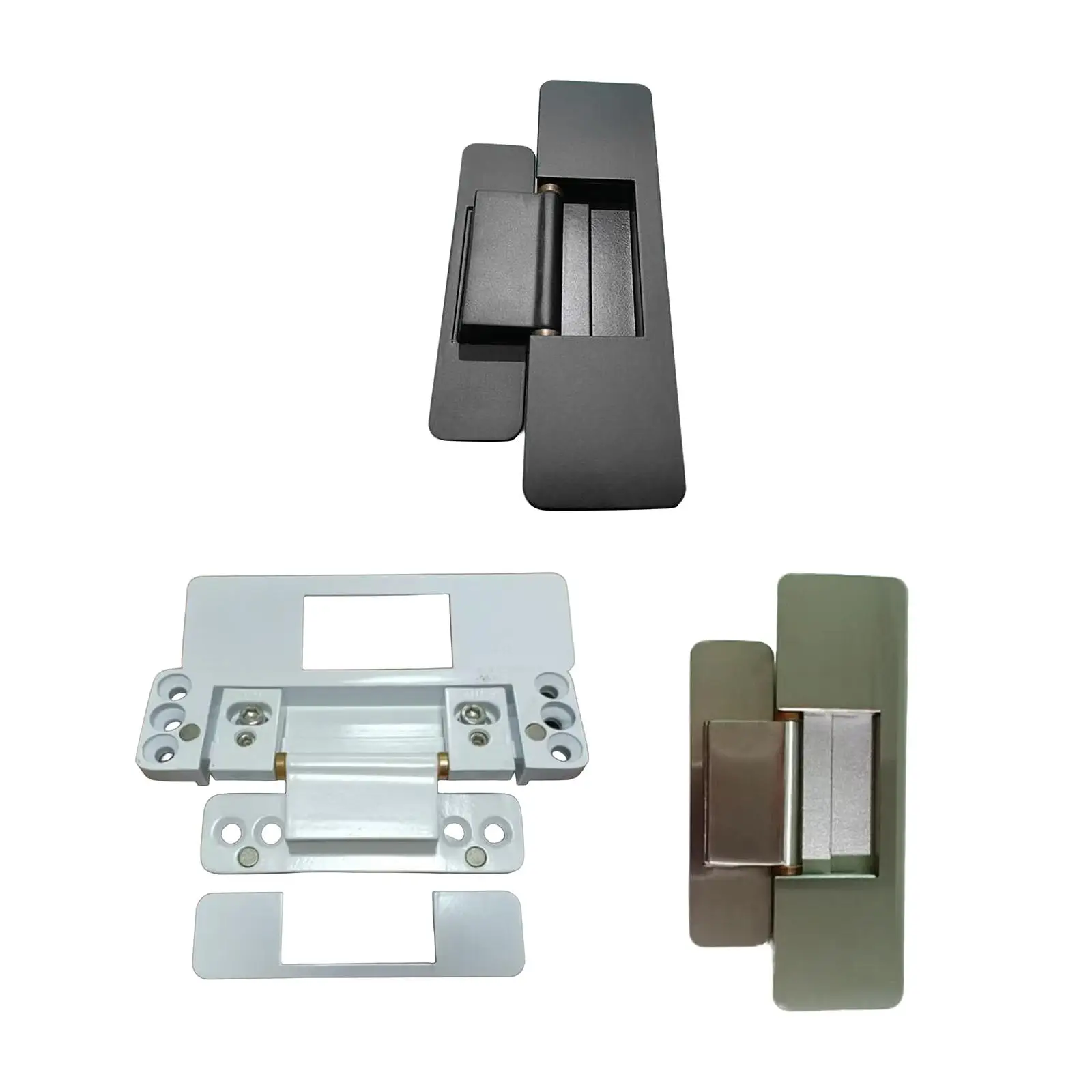 Hidden Door Hinge Thickened Hardware Silent Solid Heavy Duty Invisible Hinge Pivot Hinge Adjustable for Bookcase Interior Door