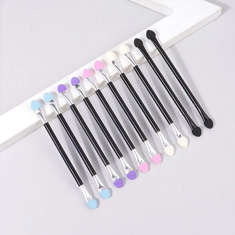 10PCS multi-color double head latex sponge eyeshadow stick Multi-functional portable short stick makeup brush Eyeshadow brush 3